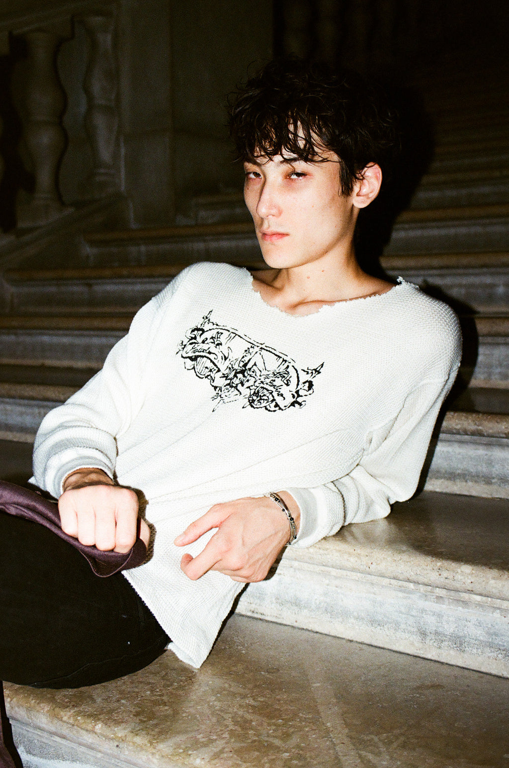 Cutout Military Sweater