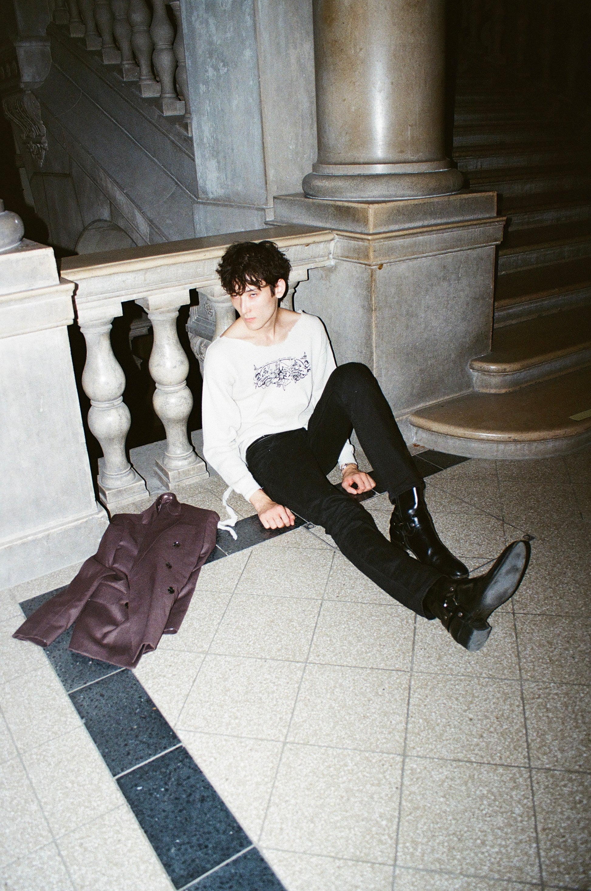 Cutout Military Sweater